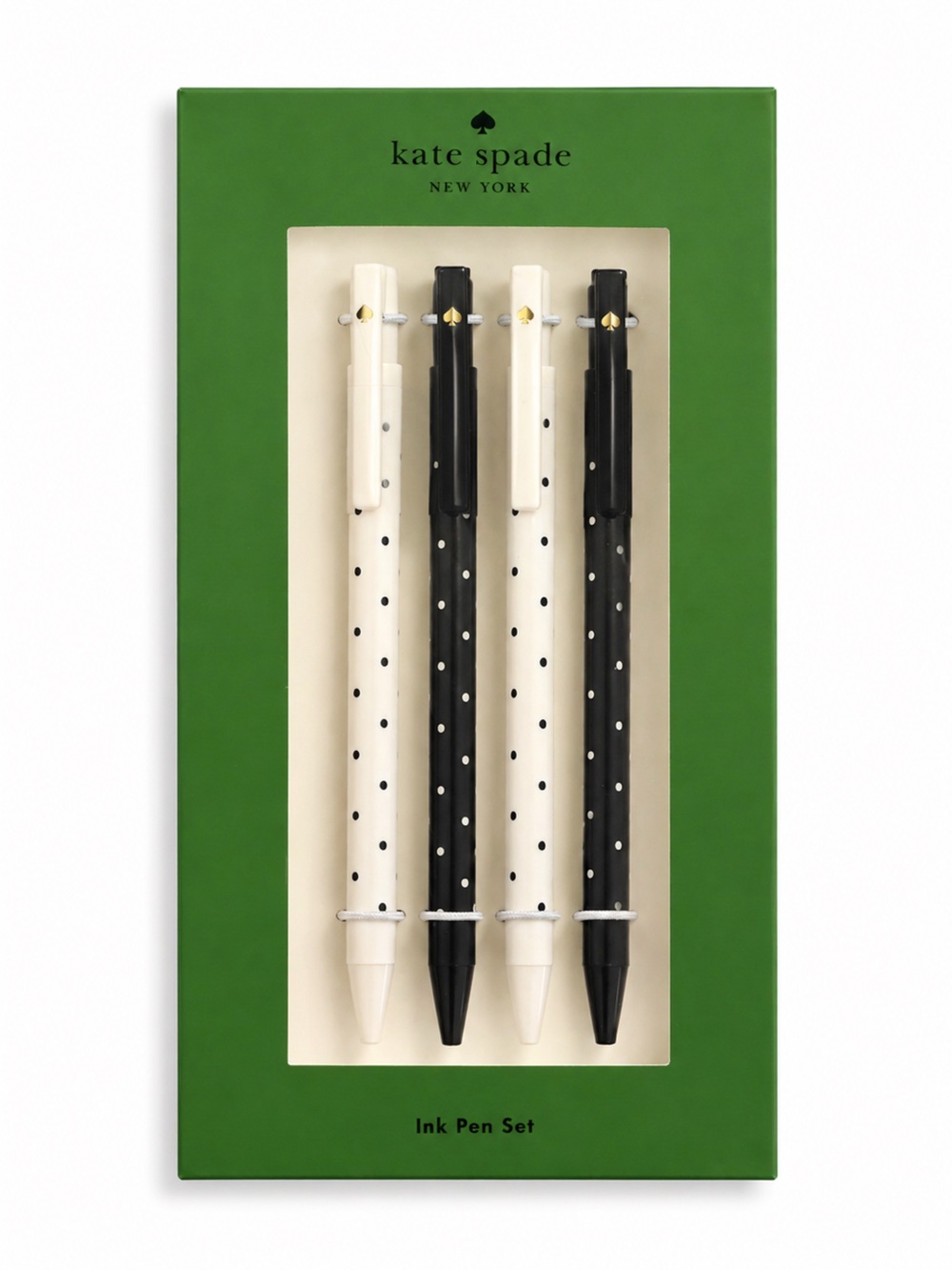 kate spade Black and White Polka Dot Ink Pen Set